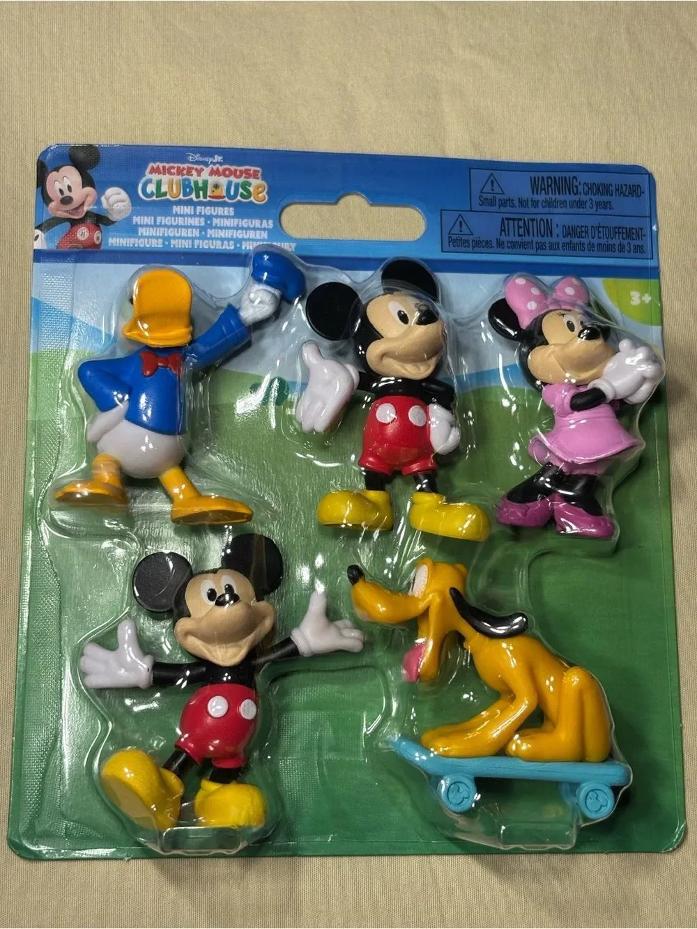 New Disney Mickey & Friends 5-Figure Playset - Red, Yellow, Blue, Pink